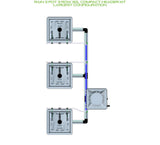 ALIEN Hydroponics RAIN 3 Pot 3 Row 30L Compact Header Kit