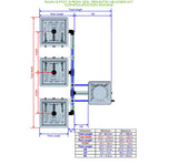 ALIEN Hydroponics RAIN 3 Pot 3 Row 30L Remote Header Kit