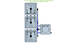 ALIEN Hydroponics RAIN 3 Pot 3 Row 30L Remote Header Kit