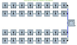 ALIEN Hydroponics RAIN 32 Pot 4 Row 15L Compact Header Kit