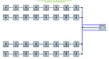 ALIEN Hydroponics RAIN 32 Pot 4 Row 15L Remote Header Kit