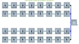 ALIEN Hydroponics RAIN 32 Pot 4 Row 30L Compact Header Kit