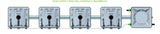 ALIEN Hydroponics RAIN 4 Pot 1 Row 15L Compact Header Kit