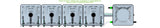 ALIEN Hydroponics RAIN 4 Pot 1 Row 15L Compact Header Kit