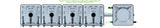 ALIEN Hydroponics RAIN 4 Pot 1 Row 15L Remote Header Kit