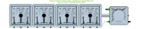 ALIEN Hydroponics RAIN 4 Pot 1 Row 30L Compact Header Kit