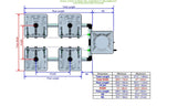 ALIEN Hydroponics RAIN 4 Pot 2 Row 15L Compact Header Kit