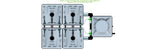 ALIEN Hydroponics RAIN 4 Pot 2 Row 15L Compact Header Kit