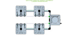 ALIEN Hydroponics RAIN 4 Pot 2 Row 15L Compact Header Kit