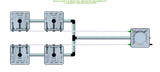 ALIEN Hydroponics RAIN 4 Pot 2 Row 15L Remote Header Kit