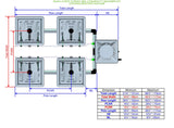 ALIEN Hydroponics RAIN 4 Pot 2 Row 30L Compact Header Kit