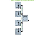 ALIEN Hydroponics RAIN 4 Pot 4 Row 15L Compact Header Kit
