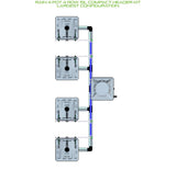 ALIEN Hydroponics RAIN 4 Pot 4 Row 15L Compact Header Kit