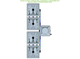 ALIEN Hydroponics RAIN 4 Pot 4 Row 30L Compact Header Kit