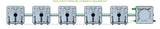ALIEN Hydroponics RAIN 5 Pot 1 Row 15L Compact Header Kit