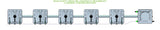 ALIEN Hydroponics RAIN 5 Pot 1 Row 15L Compact Header Kit