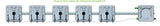 ALIEN Hydroponics RAIN 5 Pot 1 Row 15L Remote Header Kit