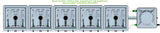 ALIEN Hydroponics RAIN 5 Pot 1 Row 30L Compact Header Kit