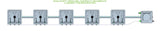 ALIEN Hydroponics RAIN 5 Pot 1 Row 30L Compact Header Kit