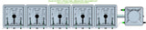 ALIEN Hydroponics RAIN 5 Pot 1 Row 30L Remote Header Kit