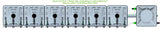 ALIEN Hydroponics RAIN 6 Pot 1 Row 15L Compact Header Kit
