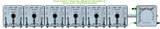 ALIEN Hydroponics RAIN 6 Pot 1 Row 15L Remote Header Kit