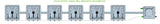 ALIEN Hydroponics RAIN 6 Pot 1 Row 30L Remote Header Kit