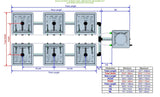 ALIEN Hydroponics RAIN 6 Pot 2 Row 30L Remote Header Kit