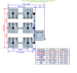 ALIEN Hydroponics RAIN 6 Pot 3 Row 15L Compact Header Kit