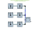 ALIEN Hydroponics RAIN 6 Pot 3 Row 15L Compact Header Kit