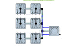 ALIEN Hydroponics RAIN 6 Pot 3 Row 15L Remote Header Kit