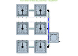 ALIEN Hydroponics RAIN 6 Pot 3 Row 30L Compact Header Kit