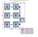 ALIEN Hydroponics RAIN 6 Pot 3 Row 30L Compact Header Kit