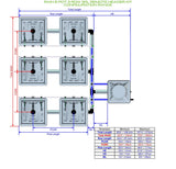 ALIEN Hydroponics RAIN 6 Pot 3 Row 30L Remote Header Kit