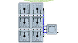 ALIEN Hydroponics RAIN 6 Pot 3 Row 30L Remote Header Kit