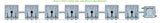 ALIEN Hydroponics RAIN 7 Pot 1 Row 30L Compact Header Kit