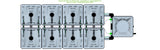 ALIEN Hydroponics RAIN 8 Pot 2 Row 15L Compact Header Kit