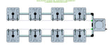 ALIEN Hydroponics RAIN 8 Pot 2 Row 15L Compact Header Kit