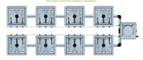 ALIEN Hydroponics RAIN 8 Pot 2 Row 30L Compact Header Kit