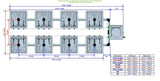 ALIEN Hydroponics RAIN 8 Pot 2 Row 30L Compact Header Kit