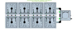 ALIEN Hydroponics RAIN 8 Pot 2 Row 30L Compact Header Kit
