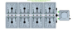 ALIEN Hydroponics RAIN 8 Pot 2 Row 30L Remote Header Kit
