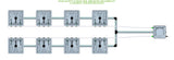 ALIEN Hydroponics RAIN 8 Pot 2 Row 30L Remote Header Kit