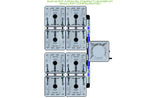 ALIEN Hydroponics RAIN 8 Pot 4 Row 15L Compact Header Kit