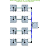 ALIEN Hydroponics RAIN 8 Pot 4 Row 15L Compact Header Kit