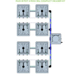 ALIEN Hydroponics RAIN 8 Pot 4 Row 30L Compact Header Kit