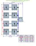 ALIEN Hydroponics RAIN 8 Pot 4 Row 30L Compact Header Kit