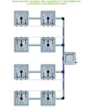 ALIEN Hydroponics RAIN 8 Pot 4 Row 30L Compact Header Kit