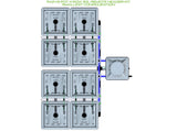 ALIEN Hydroponics RAIN 8 Pot 4 Row 30L Remote Header Kit