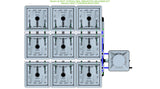 ALIEN Hydroponics RAIN 9 Pot 3 Row 30L Remote Header Kit